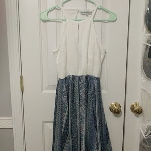 Blue and White Dress